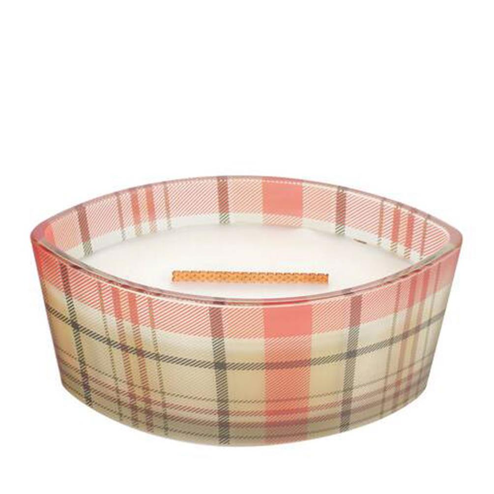 WoodWick White Teak Holiday Decal Ellipse Jar Candle £26.99